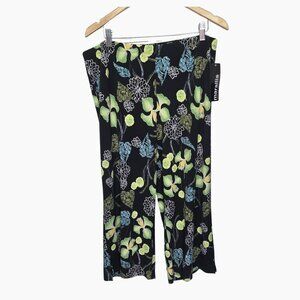 Marallis Women’s Wide Leg Pants XXL Stretch Polyester Floral Boho Chic